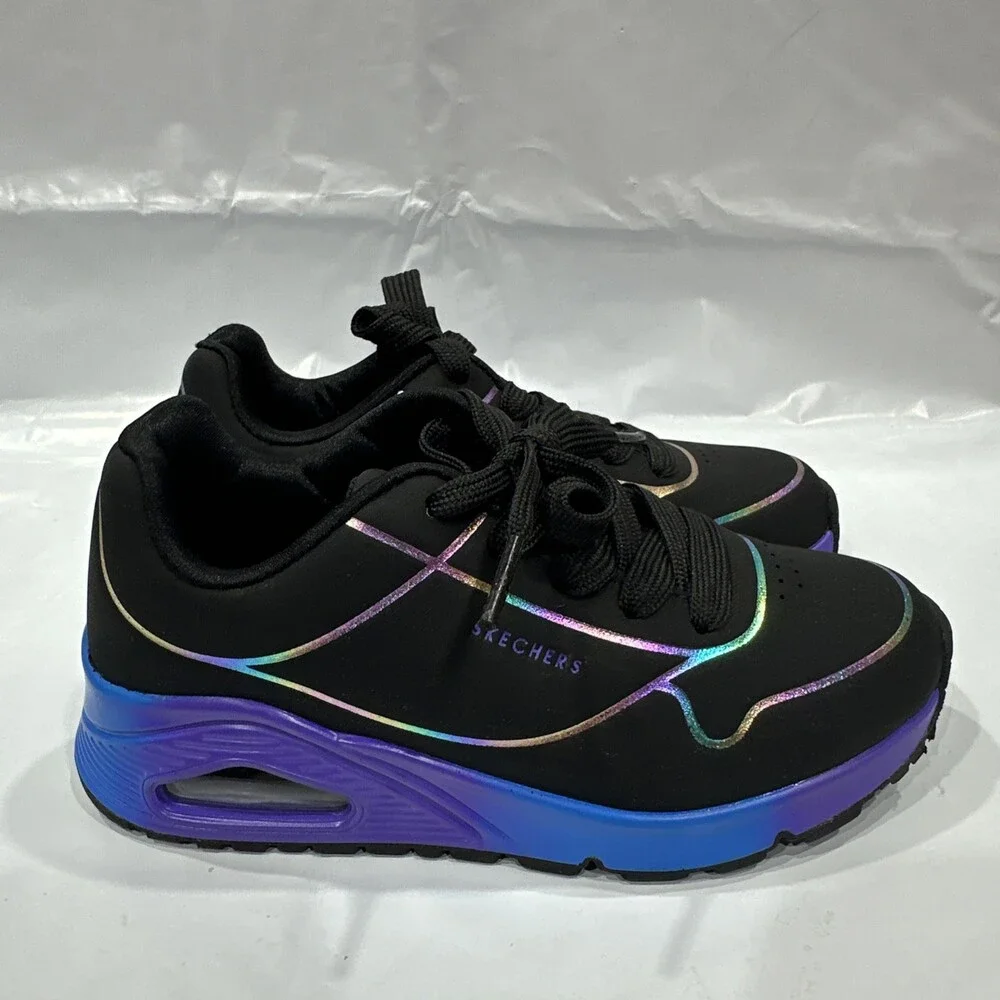 Skechers Street Uno Gen1 Sneaker Kids 13 Black Memory Foam Walking Shoes EBS2824